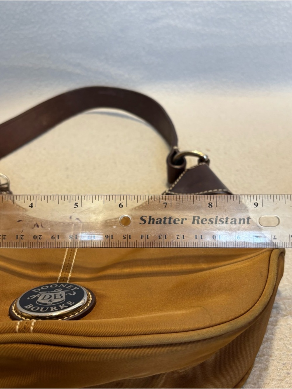 Dooney & Bourke Wayfarer Brown Canvas Nylon Hobo Shoulder Bag - Picture 13 of 15